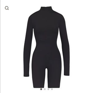 SKIMS ALL-IN-ONE LONG SLEEVE MID THIGH ONESIE
